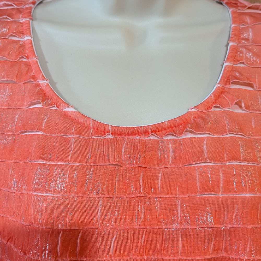 Christopher & Banks Orange Ruffled Tank Top - Picture 5 of 10
